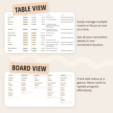 Load image into Gallery viewer, Home Renovation Planner & Tracker (Notion Template)