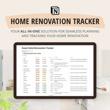 Load image into Gallery viewer, Home Renovation  Planner &amp; Tracker (Notion Template)
